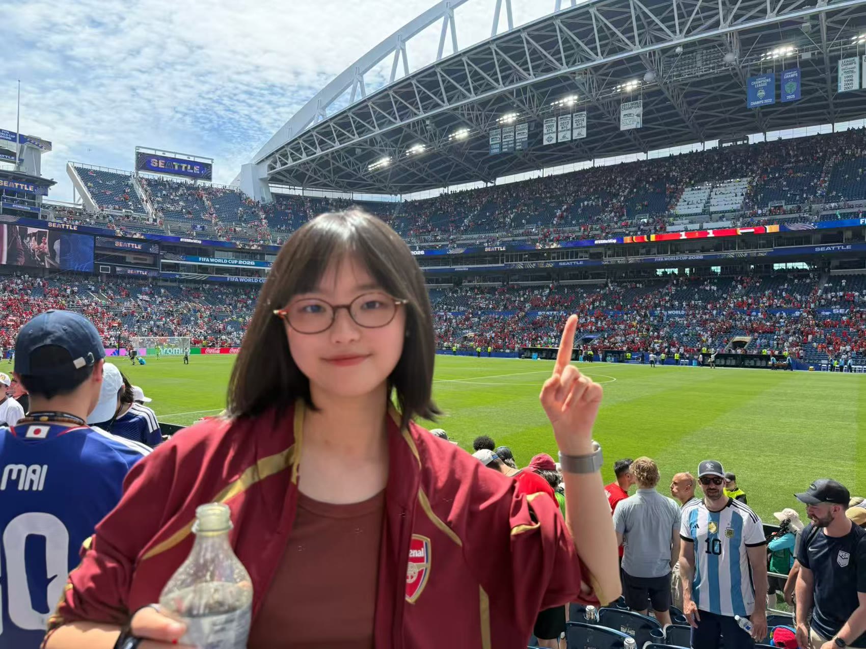 Jingran Gong at a professional football event