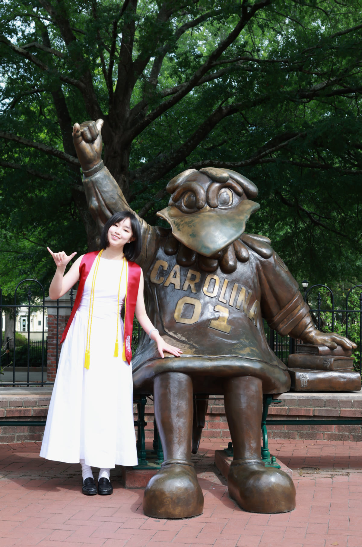 Jingran Gong on the University of South Carolina campus